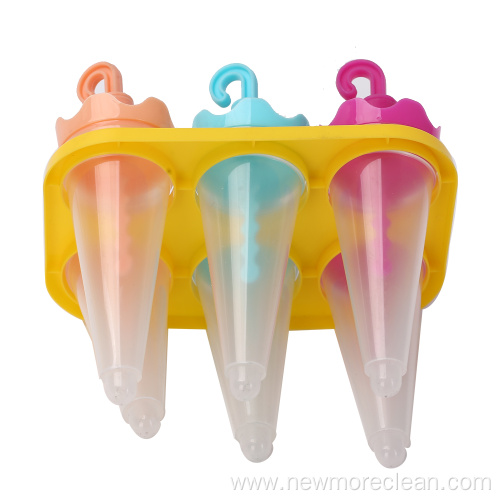 6pcs Umbrella BPA Free Plastic Popsicle Ice Mould